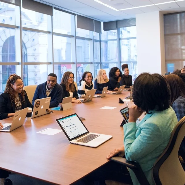 group sitting at table