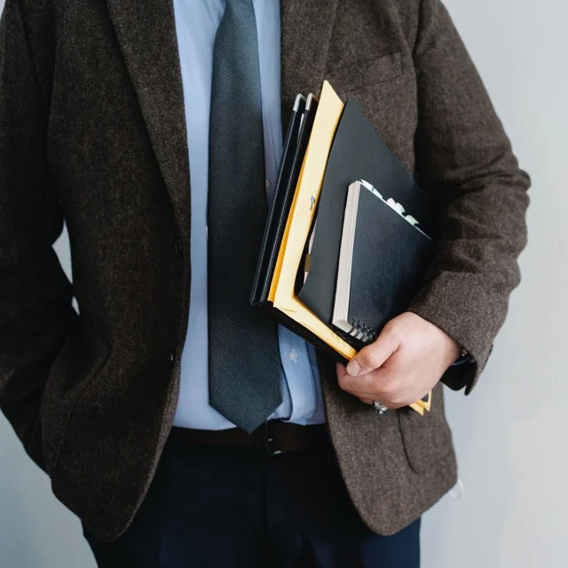 data professional wearing a suit